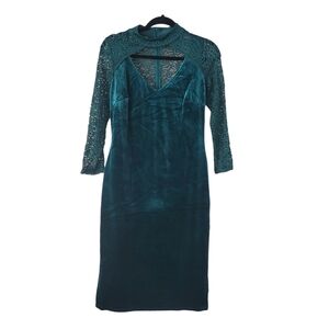 Marina Lace and Velvet Dress